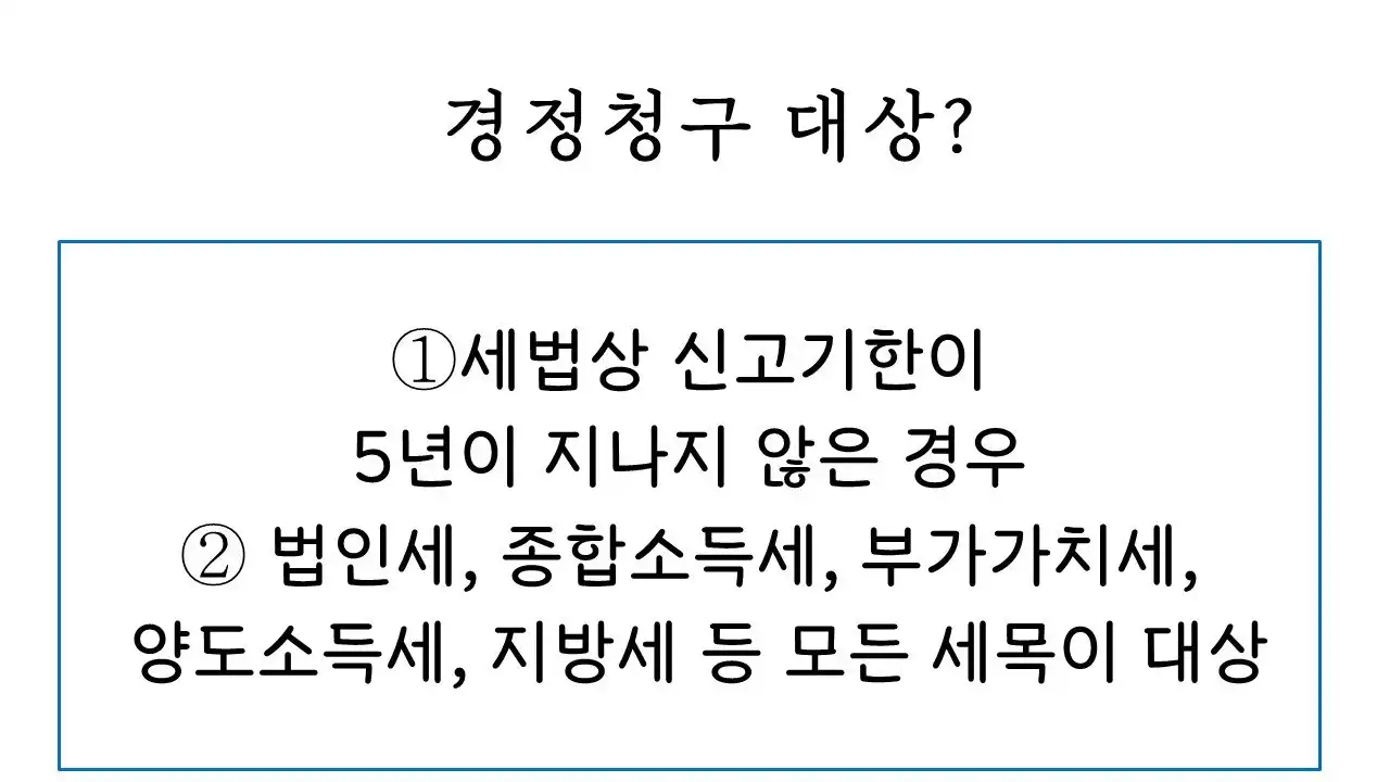 경정청구 제도란?