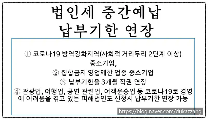 8월 법인세 중간예납 납부 안내