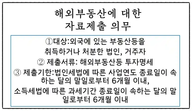 해외투자 시 제출서류 안내